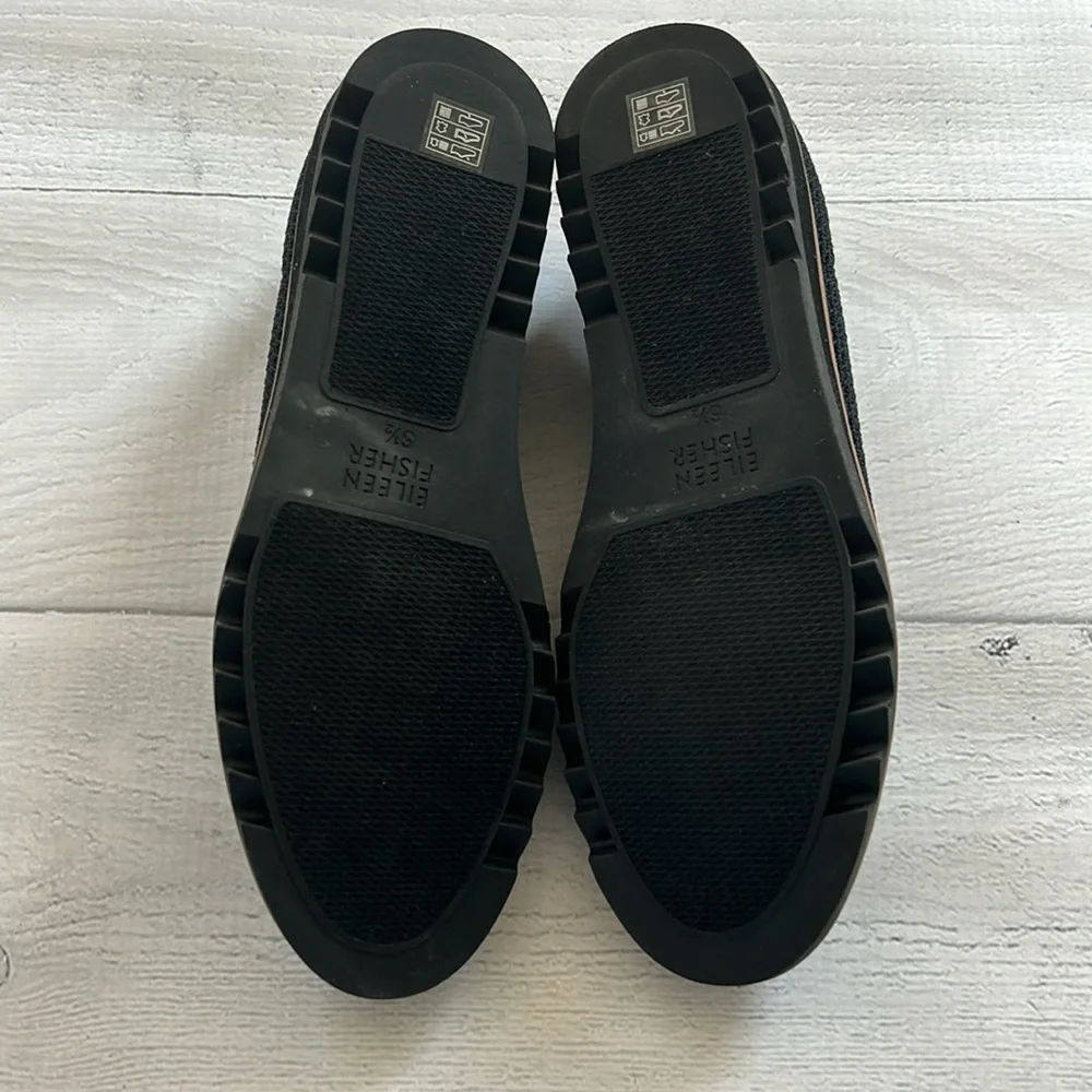 NWOT Eileen‎ Fisher Etta Knit Slip On Ballerina Flats Black Size 6.5